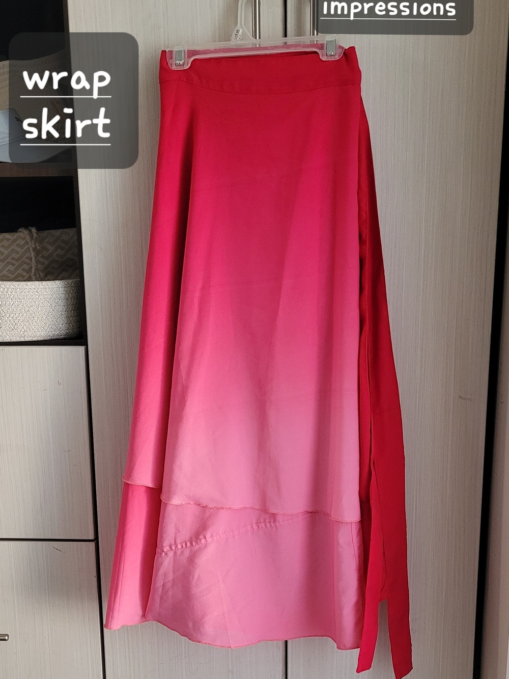 Women’s Pink Ombre Wrap Maxi Skirt